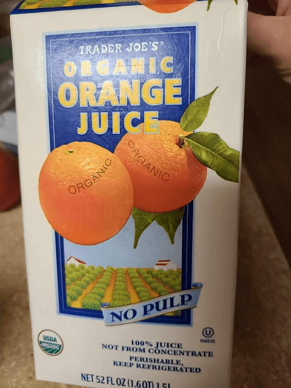 Trader joe's orange juice sales
