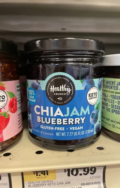 Healthy Crunch Blueberry Chia Jam