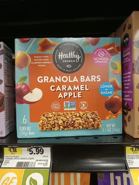 Healthy Crunch Caramel Apple Granola Bars