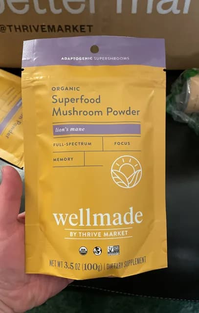 Wellmade By Thrive Market Organic Superfood Mushroom Powder Lion'S Mane