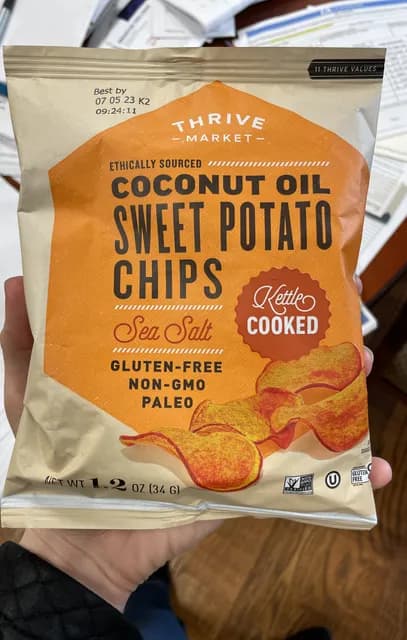Thrive Market Sea Salt Coconut Oil Sweet Potato Chips