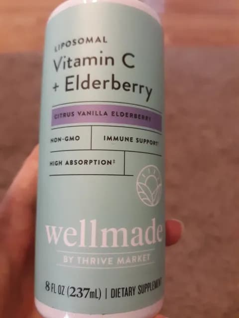 Wellmade By Thrive Market Liposomal Vitamin C + Elderberry