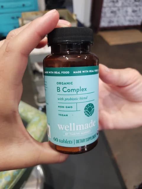 Wellmade By Thrive Market Organic B Complex With Probiotic Blend