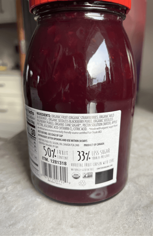 Crofter'S Premium Spread Berry Harvest Organic