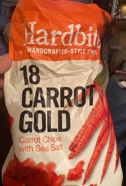 Hardbite 18 Carrot Gold, Carrot Chips With Sea Salt