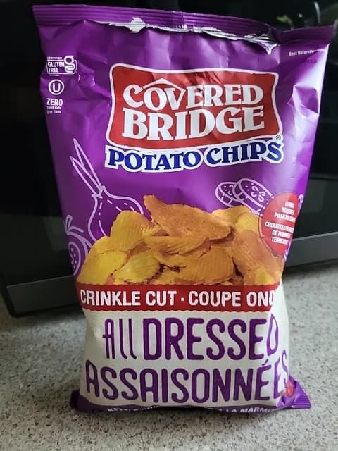 Covered Bridge Crinkle Cut All Dressed Potato Chips