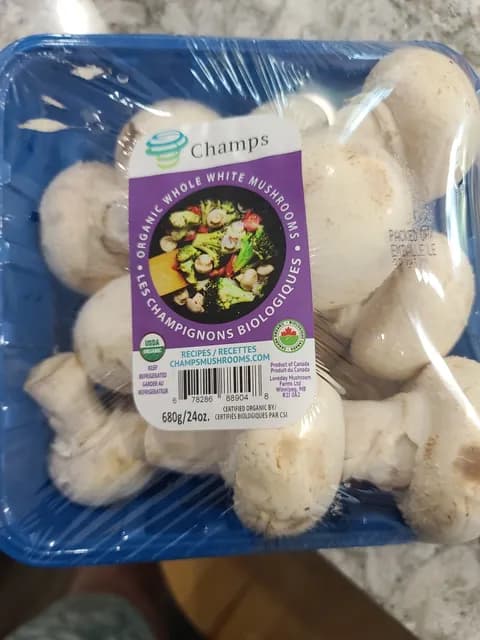Champs Organic Whole White Mushrooms