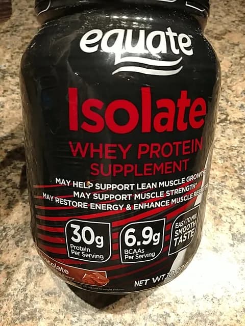 Equate Isolate Chocolate Whey Protein Supplement