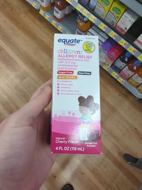 Equate Childrens Allergy Relief Natural Cherry Flavor