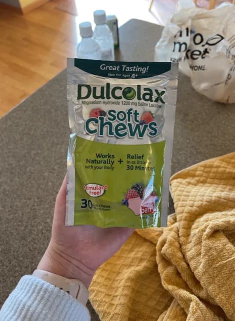 Dulcolax Saline Laxative Soft Chews, Mixed Berry Flavor