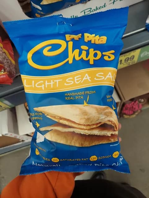 Pf Pita Chips Light Sea Salt Naturally Baked Pita Chips