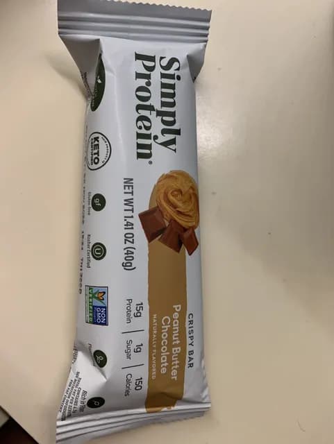 Simply Protein Peanut Butter Chocolate Crispy Bar
