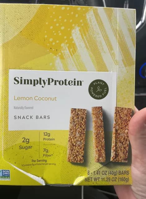 Simplyprotein Lemon Coconut Snack Bars