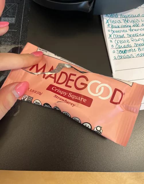 Is it Nutmeg Free? Madegood Crispy Square Strawberry