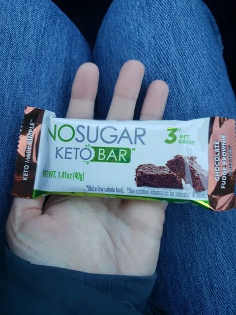 No Sugar Chocolate Fudge Brownie Keto Bar