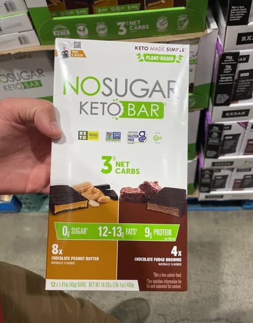 Keto Made Simple Plant-Based No Sugar Keto Bar