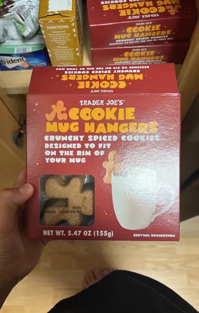 Trader Joe's Cookie Mug Hangers Crunchy Spiced Cookies