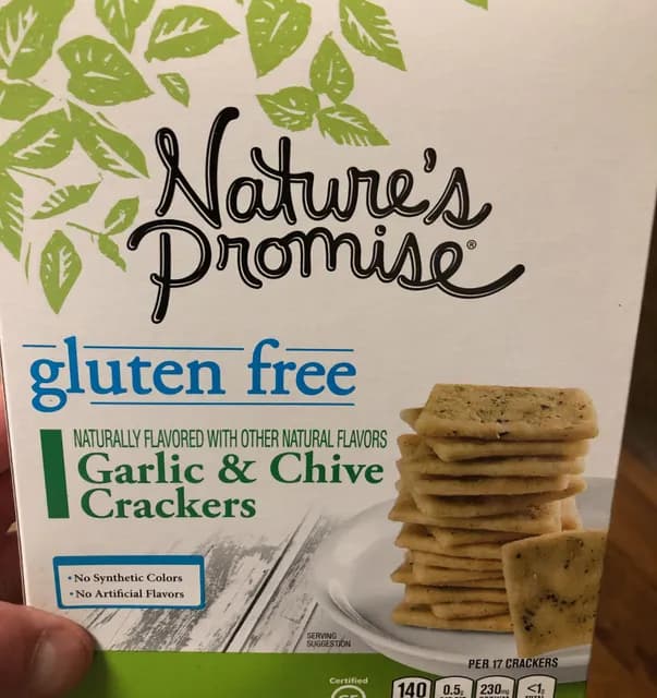 Nature'S Promise Gluten Free Garlic & Chive Crackers
