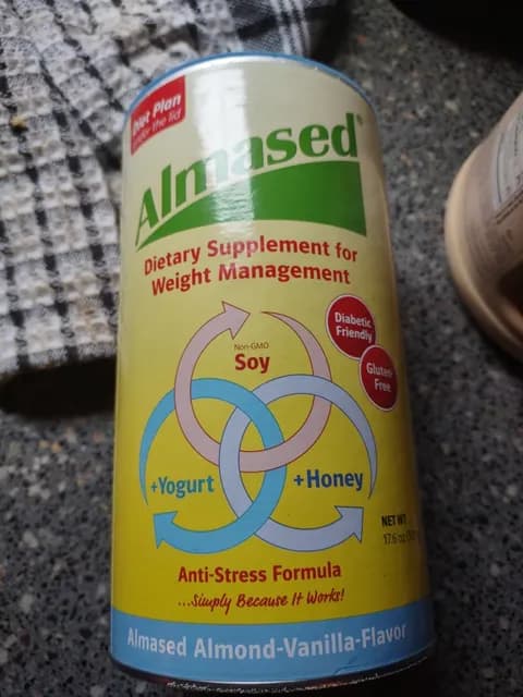 Almased Dietary Supplement For Weight Management Almond Vanilla Flavor