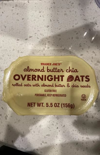 Trader Joe's Almond Butter Chia Overnight Oats