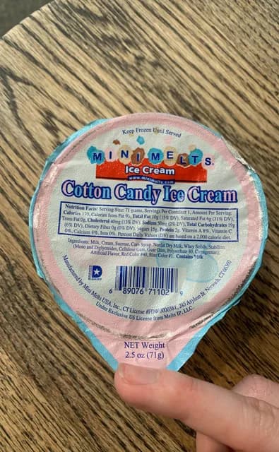 Mini Melts Cotton Candy Ice Cream