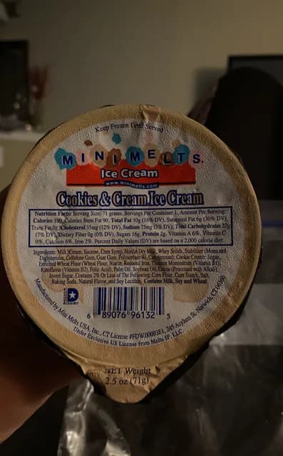 Mini Melts Cookies & Cream Ice Cream