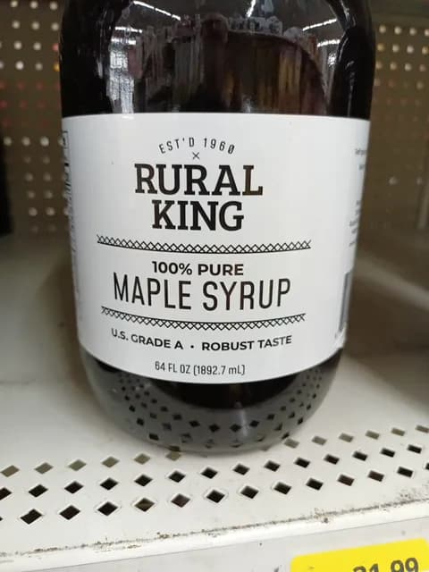 Rural King 100% Pure Maple Syrup