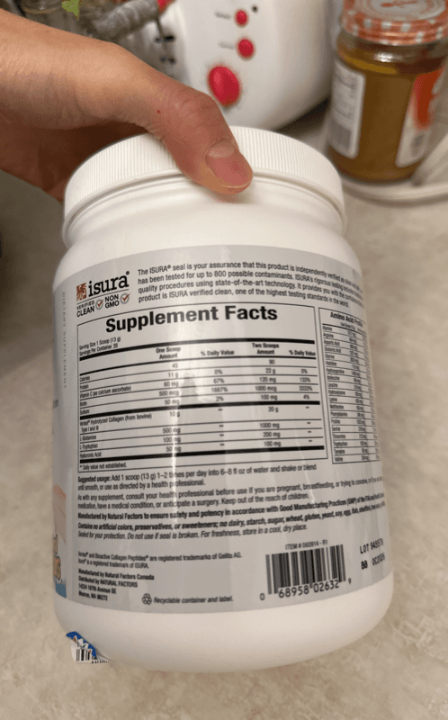 Natural Factors Unflavored Total Body Collagen Bioactive Peptides
