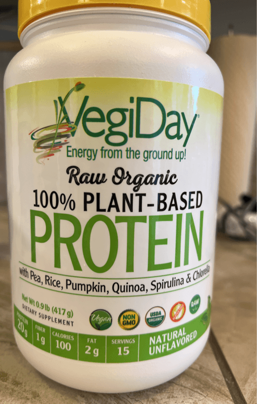 Natural Factors Vegiday Raw Organic 100% Plant-Based Protein Natural Unflavored
