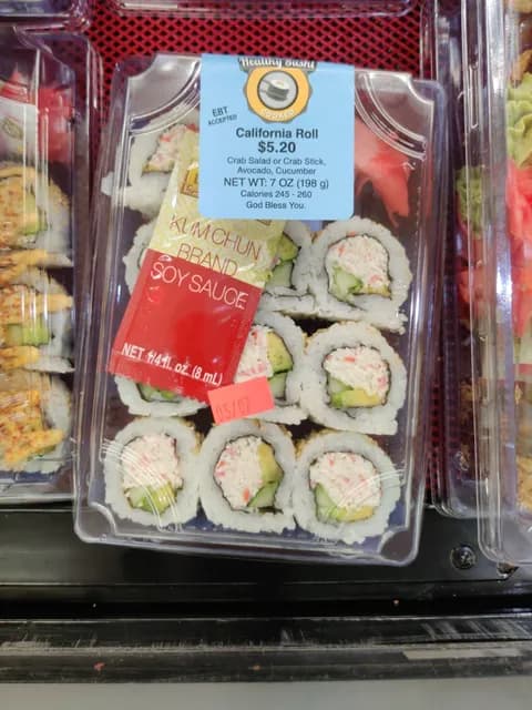 Healthy Sushi Cooked California Roll