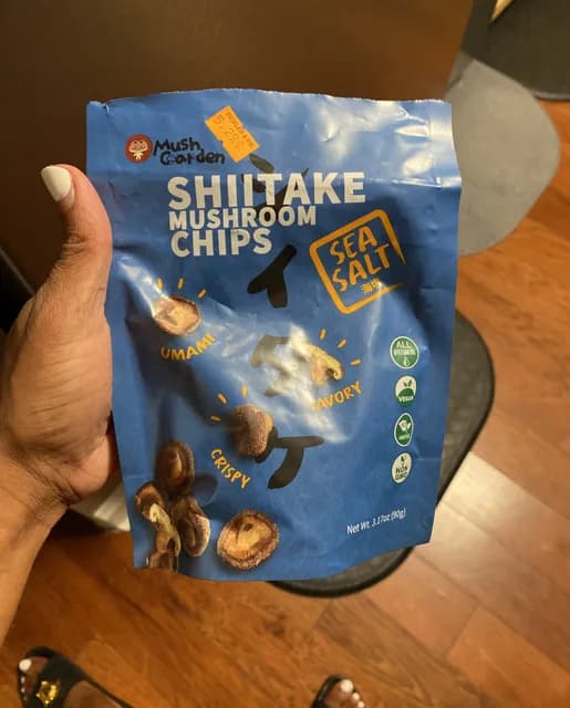 Mush Garden Shiitake Mushroom Chips, Sea Salt