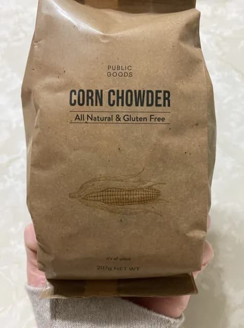 Public Goods Corn Chowder All Natural & Gluten Free