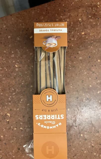 Hammond'S  Natural Toffee Classic Stirrers