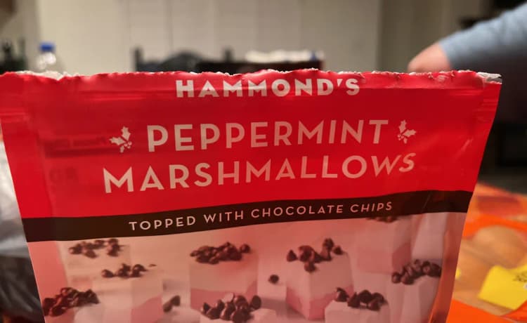 Hammond'S Peppermint Marshmallows Topped With Chocolate Chips