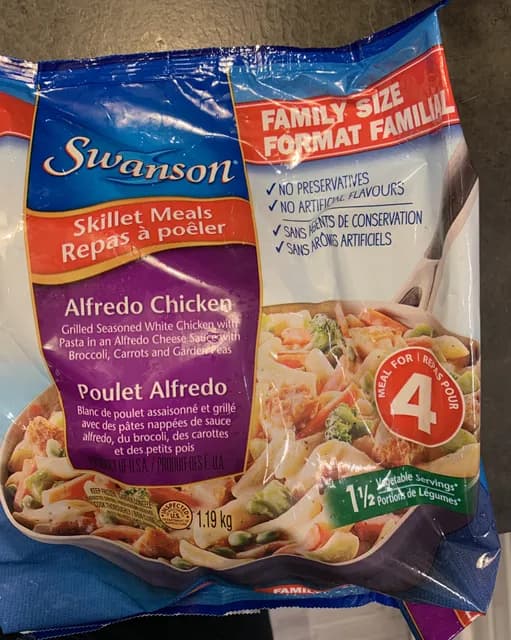 Swanson Skillet Meals Alfredo Chicken Family Size
