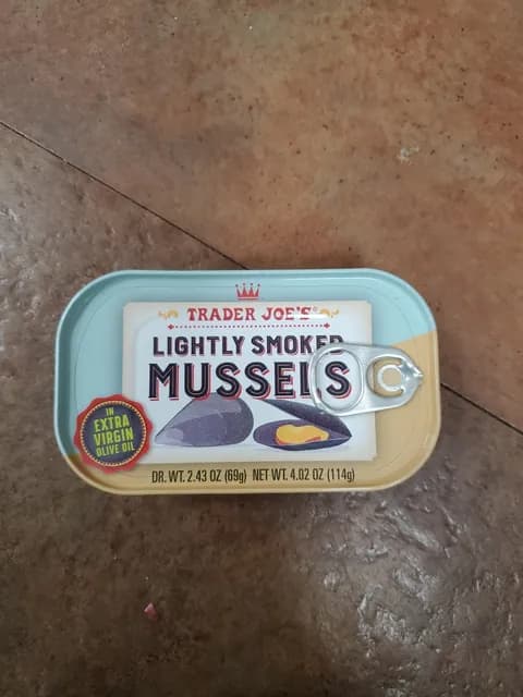 Trader Joe'S Lightly Smoked Mussels In Extra Virgin Olive Oil