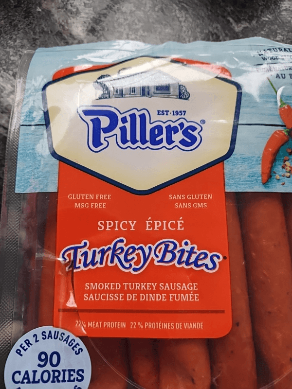 Piller'S Turkey Bites Spicy - Smoked Turkey Sausage