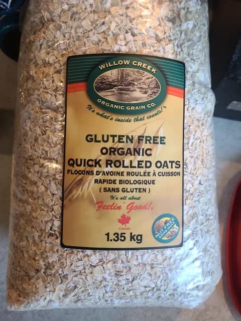 Willow Creek Organic Grain Co. Gluten Free Organic Quick Rolled Oats