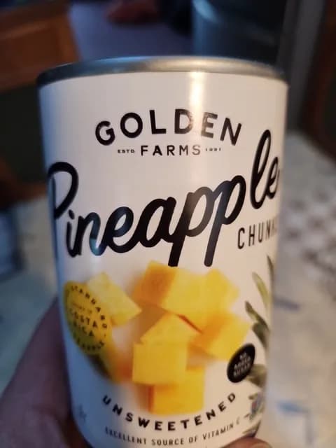 Golden Farms Pineapple Chunks Unsweetened