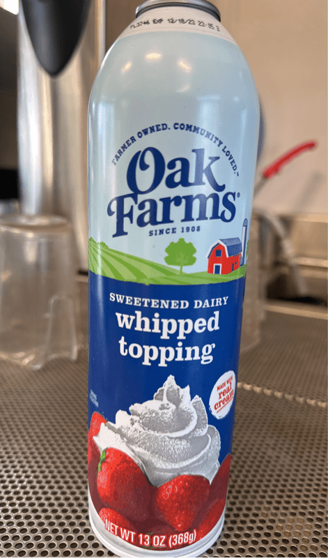 Oak Farms Sweetened Dairy Whipped Topping