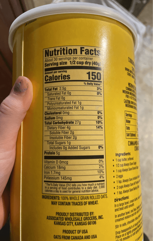 Always Save Quick Oats