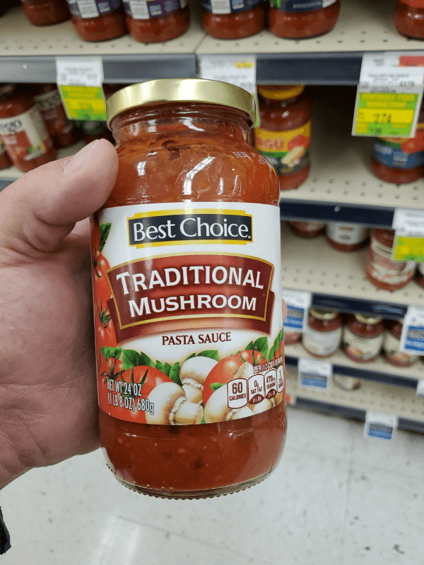 Best Choice Traditional Mushroom Pasta Sauce