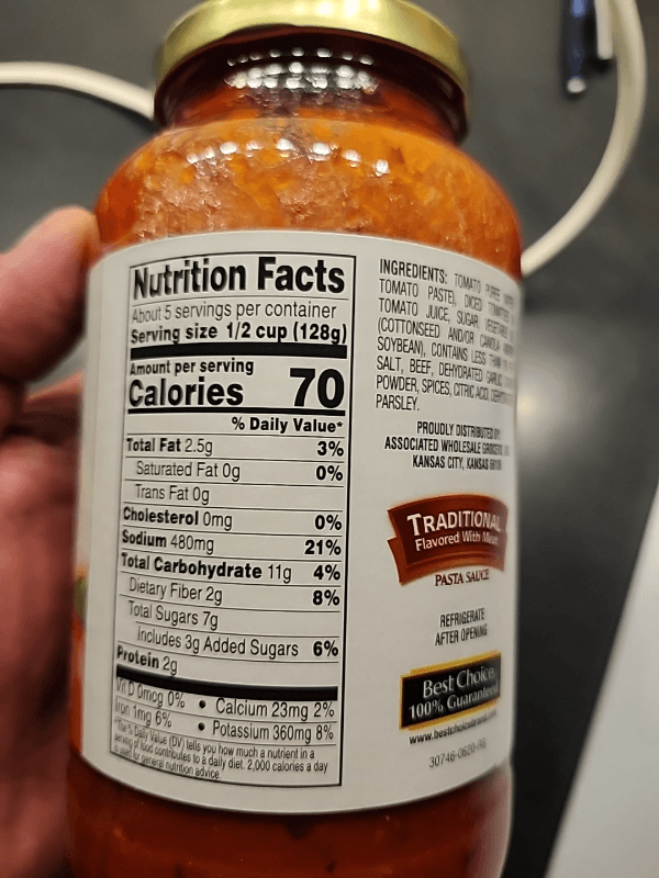 Best Choice Traditional Flavored With Meat Pasta Sauce