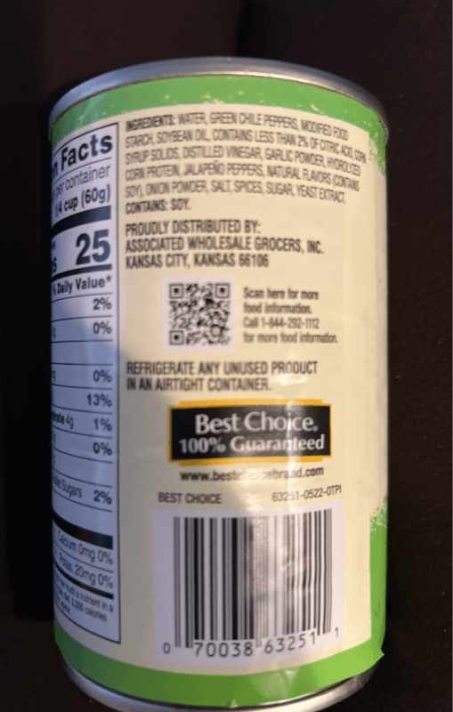 Best Choice Green Enchilada Sauce Mild