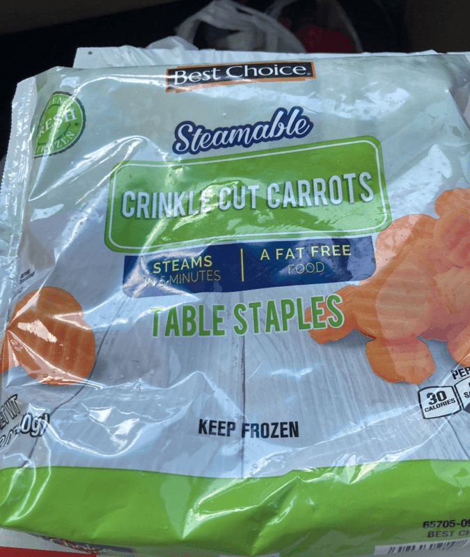 Best Choice Steamable Crinkle Cut Carrots Table Staples