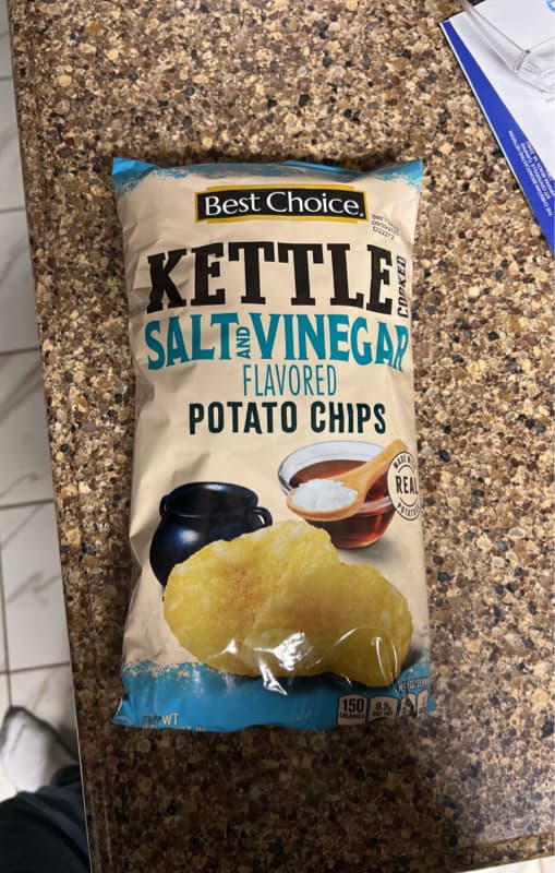 Best Choice Kettle Cooked Salt And Vinegar Flavored Potato Chips