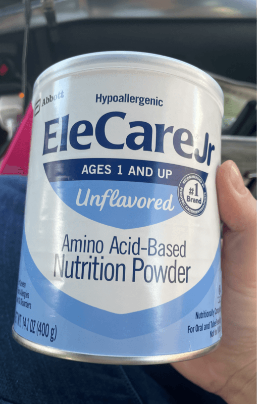 Abbott Hypoallergenic Elecare Jr Ages 1 And Up Unflavored Amino Acid-Based Nutrition Powder
