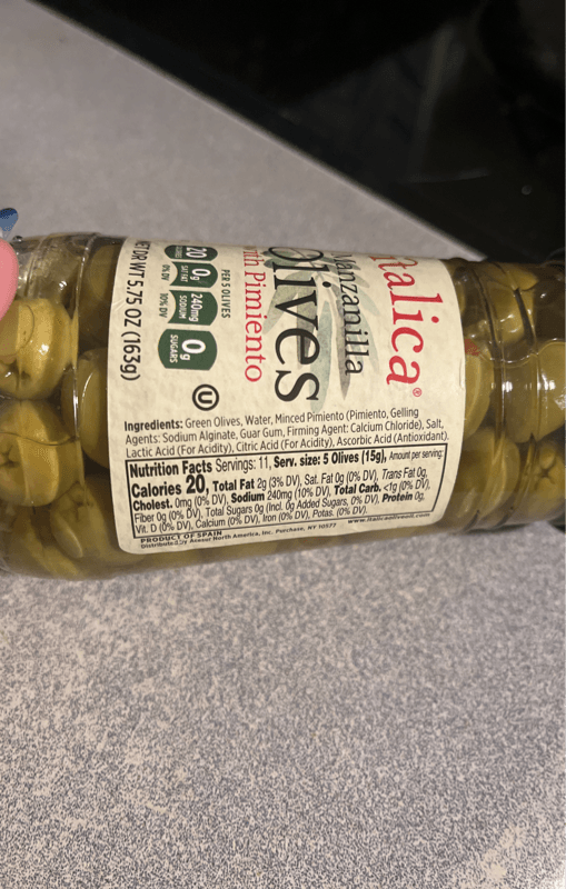 Italica Manzanilla Olives With Pimiento