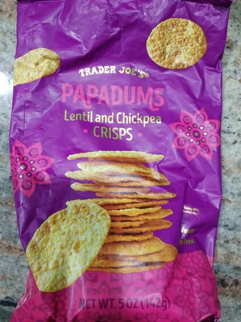 Is it Beef Free? Trader Joe's Papadums Lentil And Chickpea Crisps