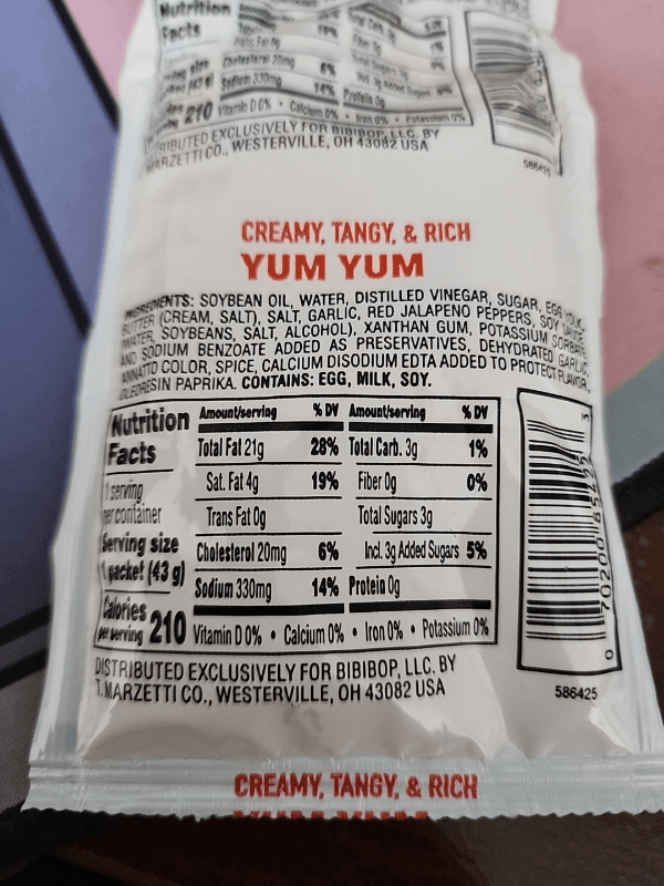 Bibibop Creamy, Tangy, & Rich Yum Yum Sauce